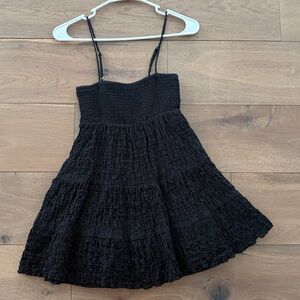 Black Smocked Dress Zara - Size xs